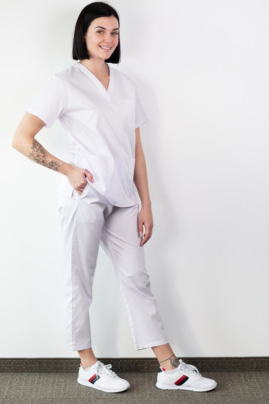 Basicfit - Medische tuniek - Unisex - Wit