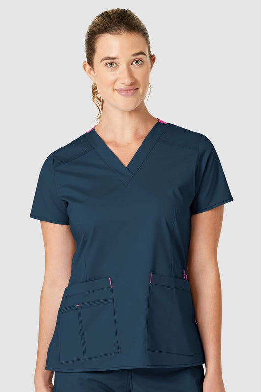 Bella - Medische blouse - Dames - Caribisch blauw