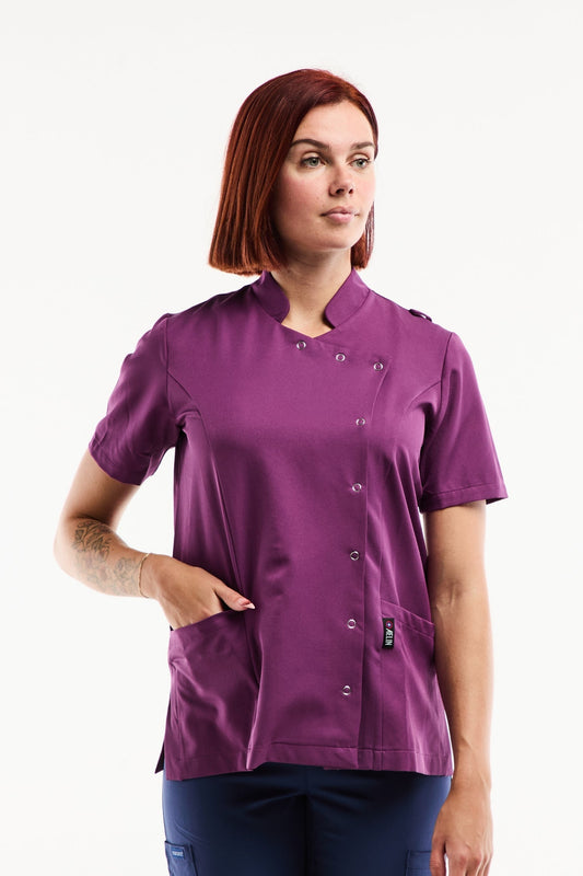Medische damesblouse Aurelia – Stretch & ultrazacht - Mauve