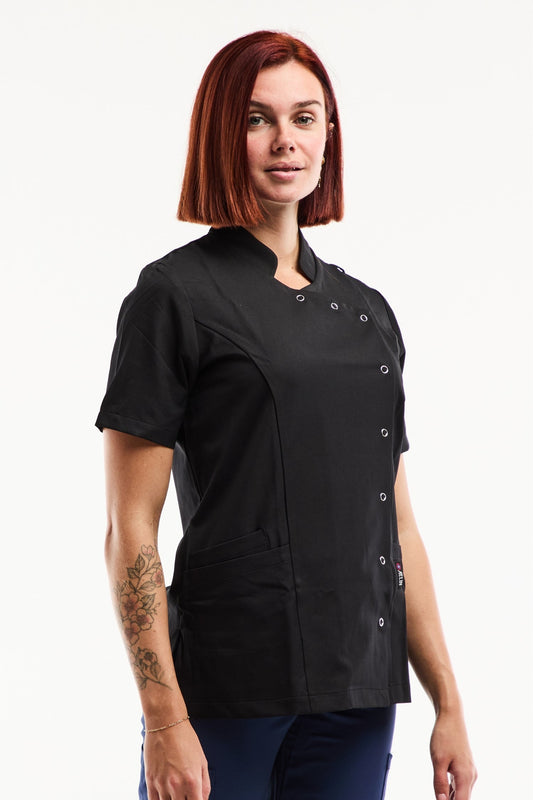 Medische damesblouse Aurelia – Stretch & ultrazacht - Zwart