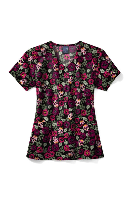 Medische blouse - Zwart Santa Muerte - Einde reeks