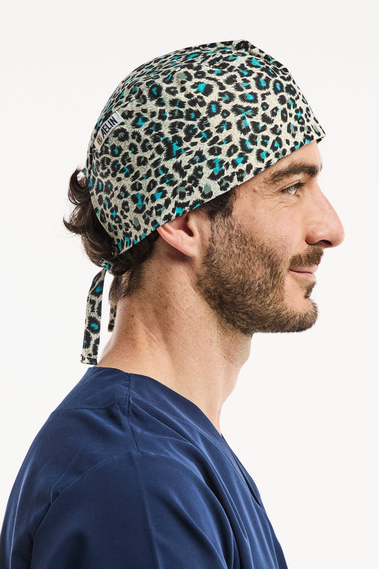 OK-muts – Luipaard in beige en groen - Kort haar