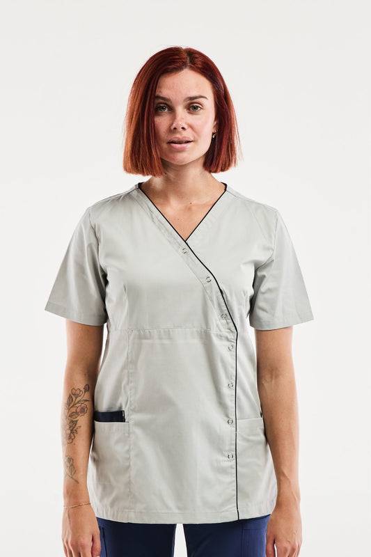 Lima - Medische blouse - Dames - Wasbaar op 75°- Lichtgrijs