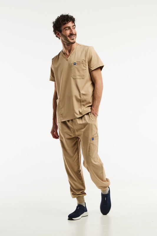 LUCA Jogger - Medische set - Heren - Beige