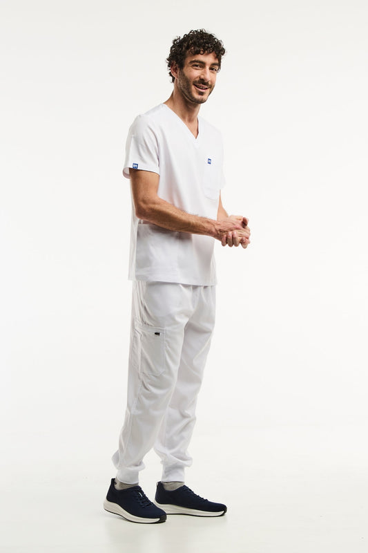 LUCA Jogger - Medische set - Heren - Wit