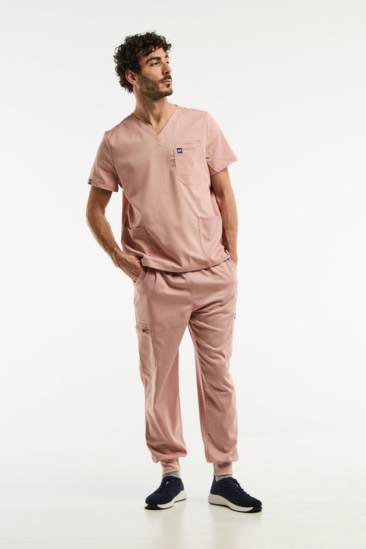 LUCA Jogger - Medische set - Heren - Lichtroze
