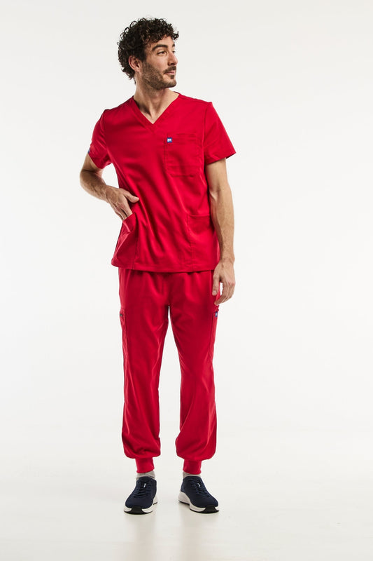 LUCA Jogger - Medische set - Heren - Rood