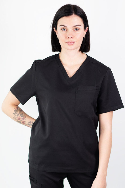 Medfit - Medische blouse - Unisex - Zwart