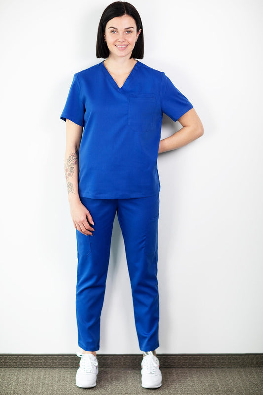 Medfit - Medische set blouse en broek - Unisex - Koningsblauw