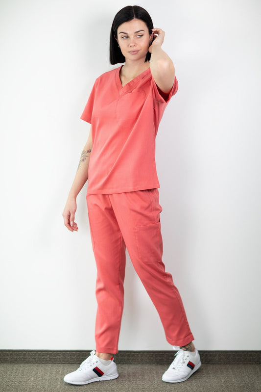 Medfit - Medische set blouse en broek - Unisex - Roze