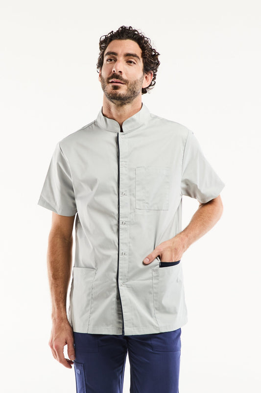 Oscar - Medische blouse - Heren - Wasbaar op 60° - Grijs