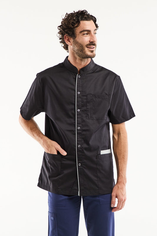 Oscar - Medische blouse - Heren - Wasbaar op 60° - Zwart