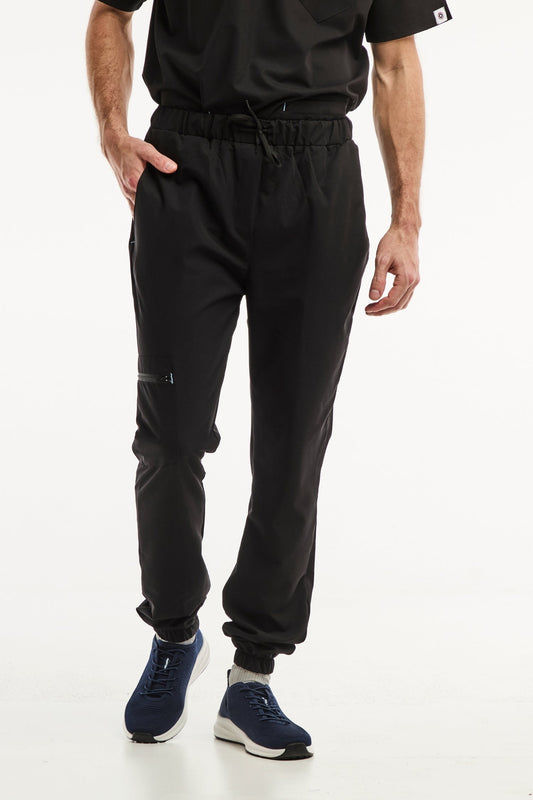 Medische broek zwart, Slimfit - Heren