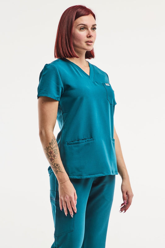 Paris - Medische stretchtuniek - Dames - Turquoisegroen