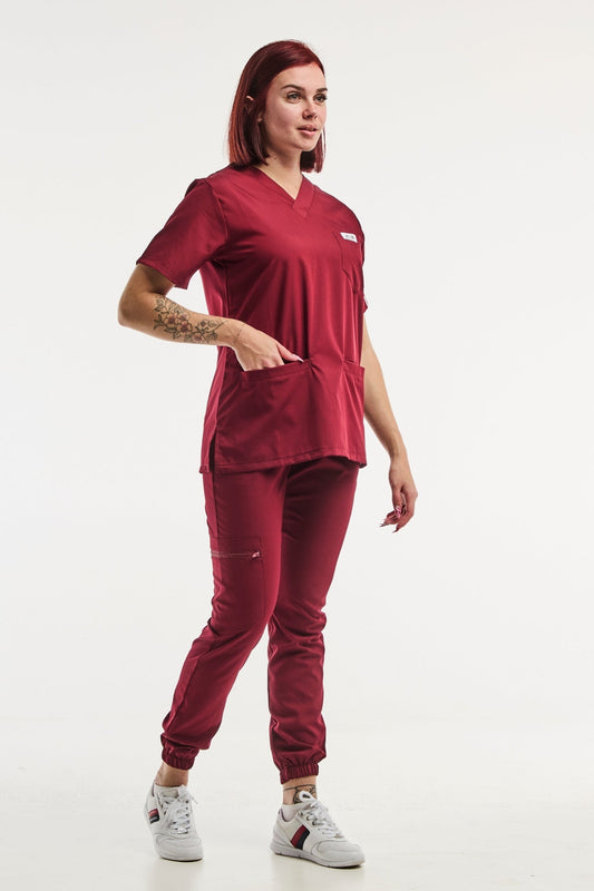 Slimfit - Medische set - Bordeauxrood