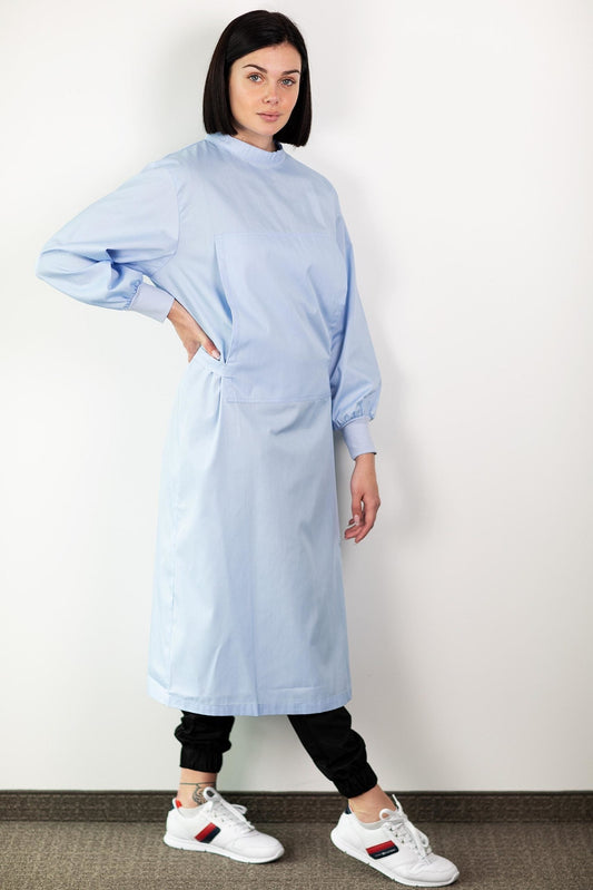Wasbare stoffen overschort - Unisex - Hemelsblauw