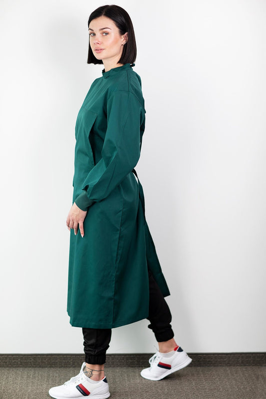 Wasbare stoffen overschort - Unisex - Groen