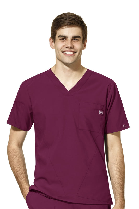 W123 - Medische blouse - Bordeaux - Heren