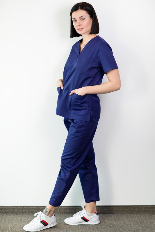 Basicfit - Medische tuniek - Unisex - Marineblauw