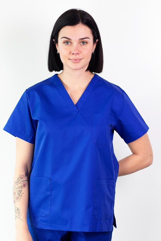 Basicfit - Medische tuniek - Unisex - Koningsblauw