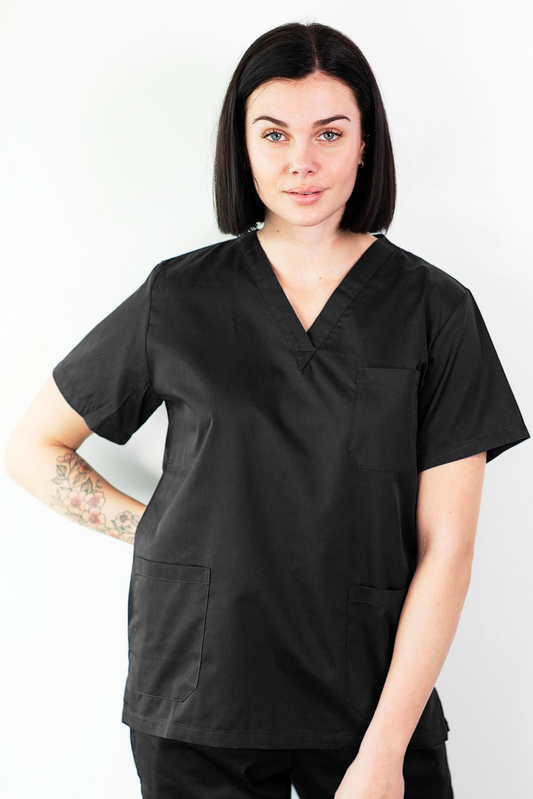 Basicfit - Medische tuniek - Unisex - Zwart