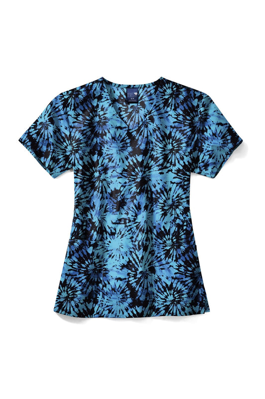 Medische blouse - Zwart & blauw