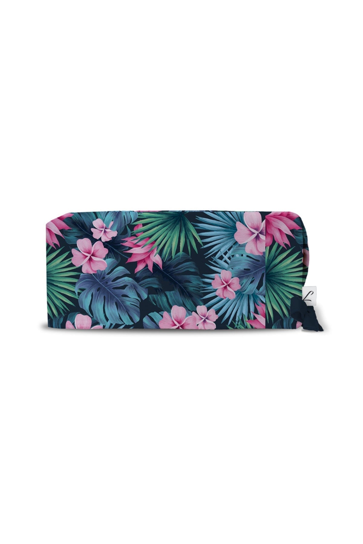 Make-uptas met unieke blad- en bloemmotieven, OK-muts – Marineblauw