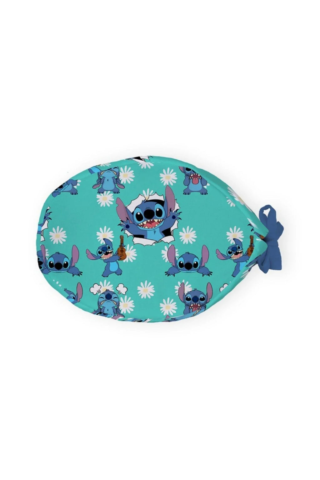 Calot médical – Bleu turquoise imprimé Stitch