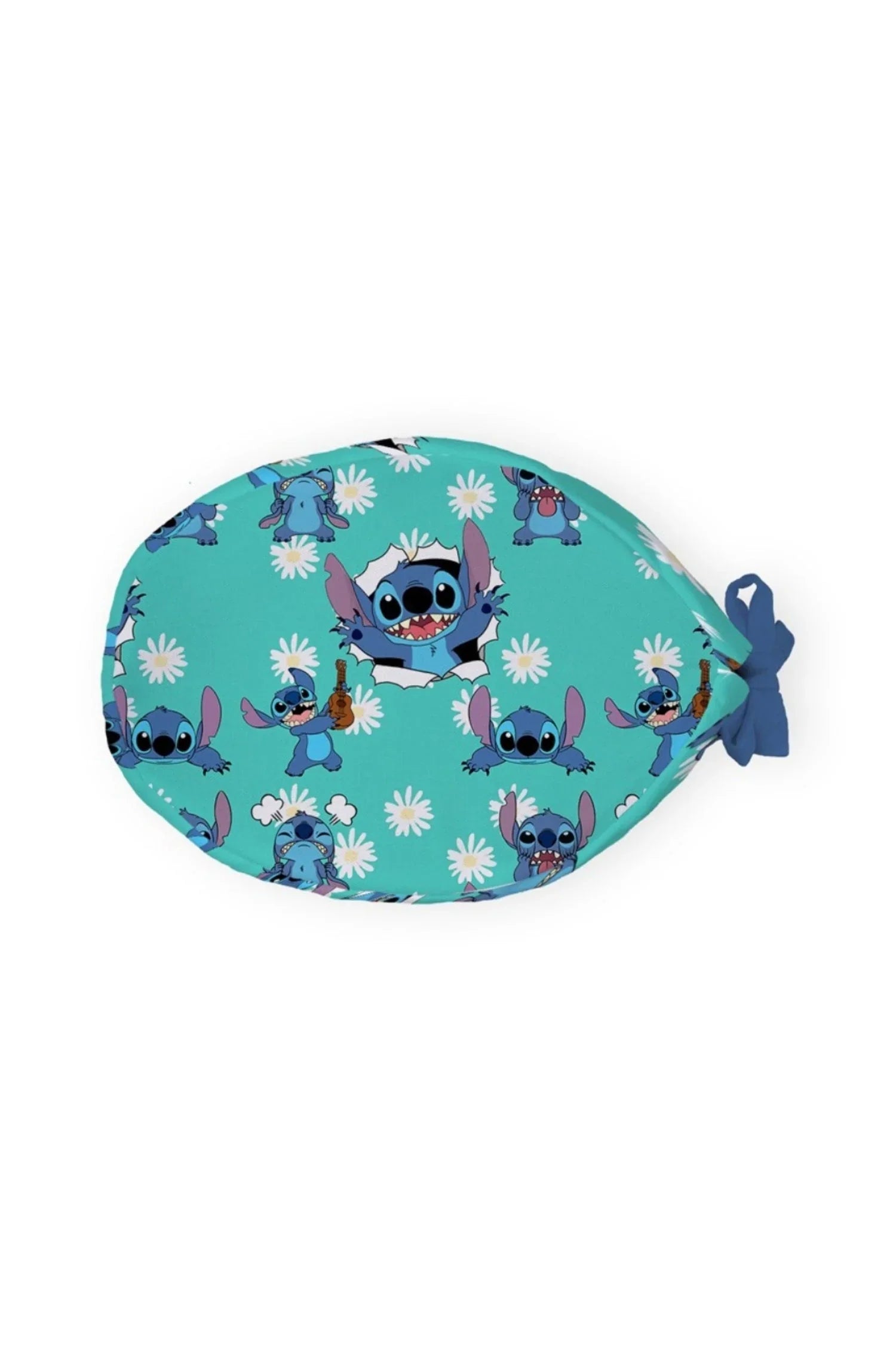 Calot médical – Bleu turquoise imprimé Stitch