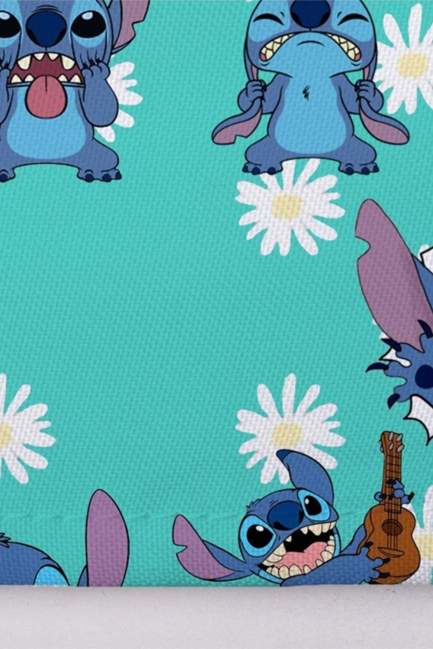 Calot médical – Bleu turquoise imprimé Stitch