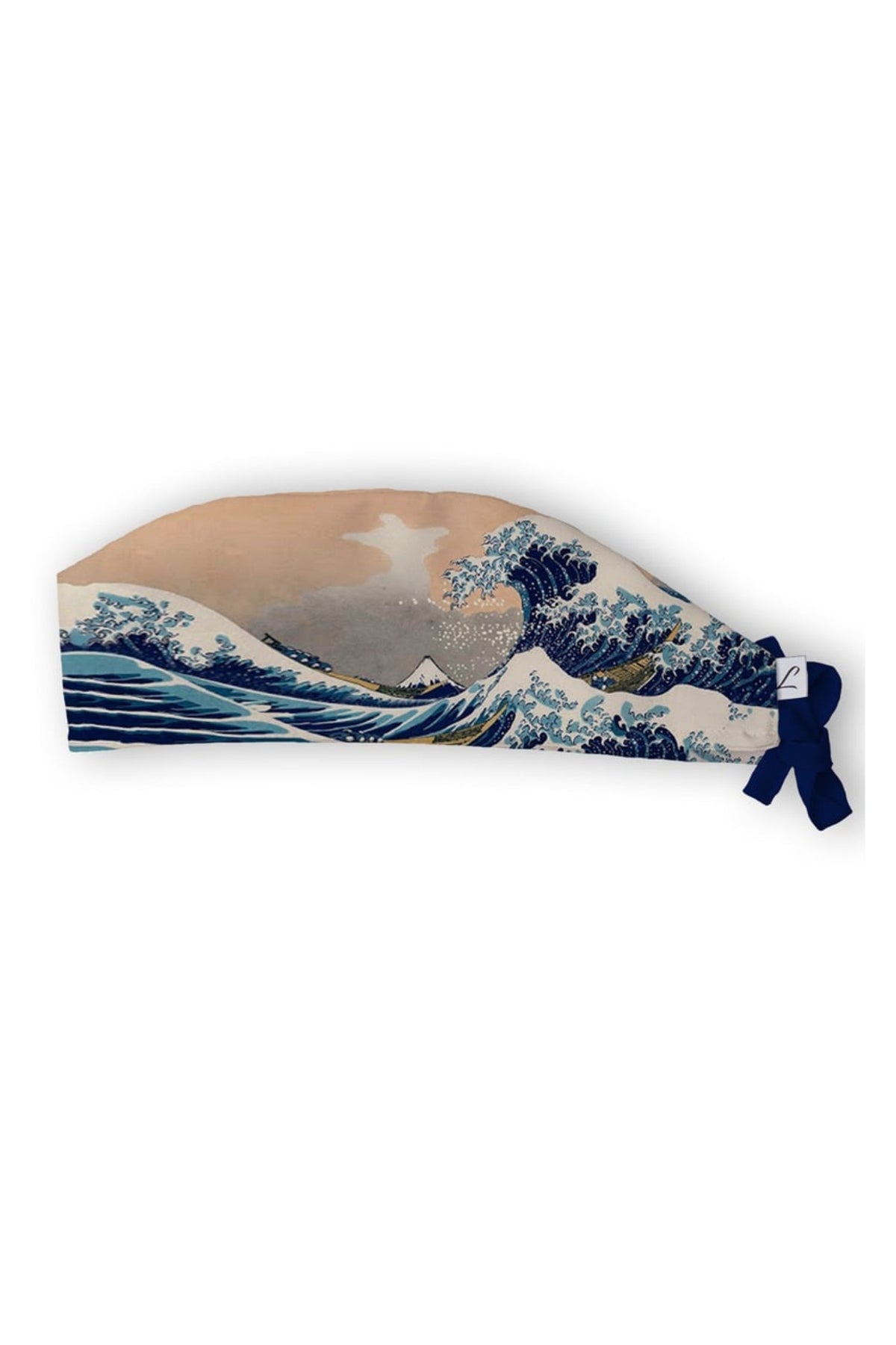 Wandkunst in de vorm van een surfplank met De grote golf van Kanagawa, unieke motieven