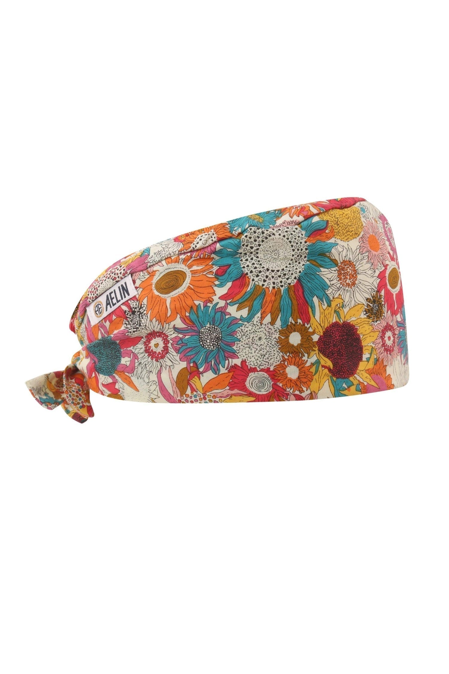 Calot de bloc – Multi-couleurs imprimé floral – Cheveux courts