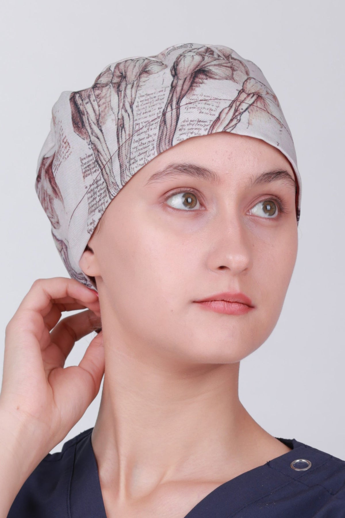 Medische muts van Aelin met unieke motieven, geïnspireerd door Grey’s Anatomy, voor vrouwelijke elegantie