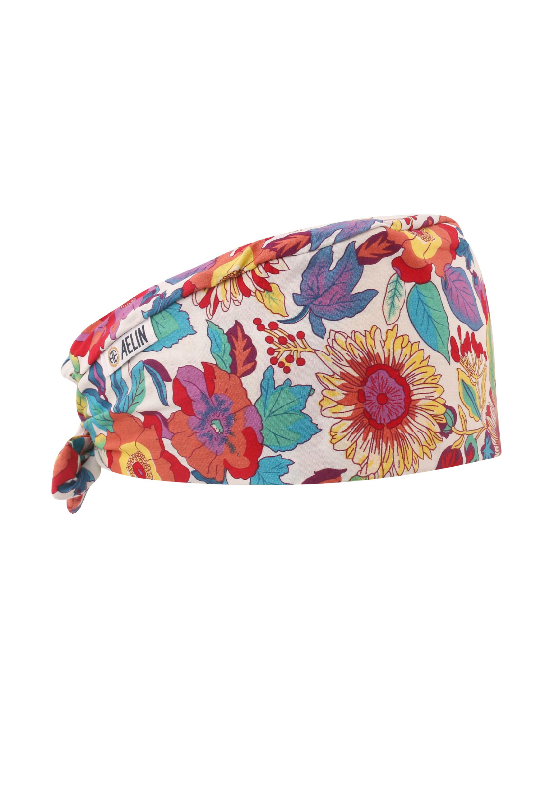 Calot médical – Multi-couleurs imprimé floral – Cheveux courts