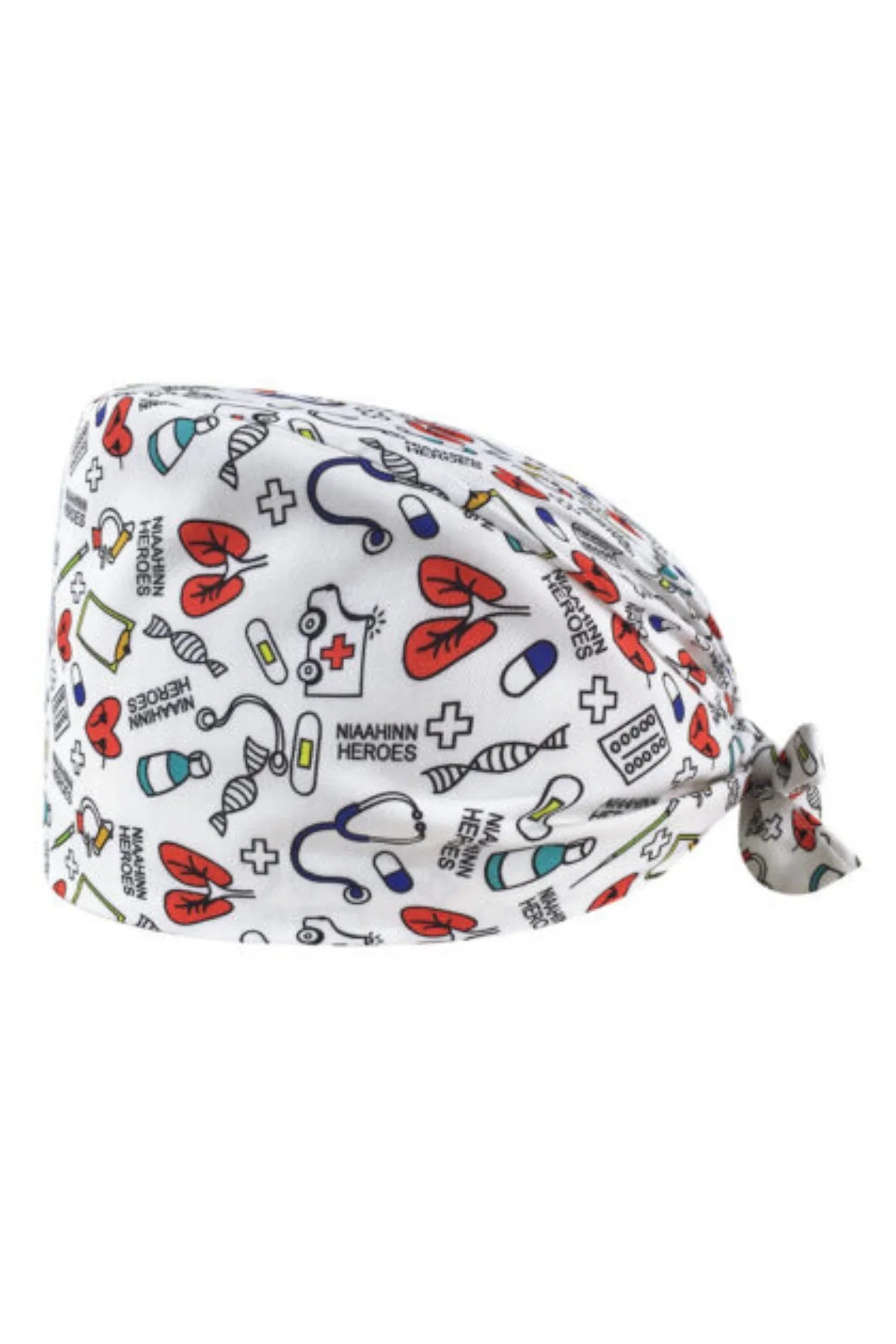 Calot de bloc – Blanc à motifs médicaux