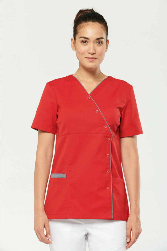 Lima - Medische blouse - Dames - Wasbaar op 75°- Rood