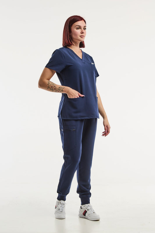 Paris – Medische stretchset – Dames – Marineblauw