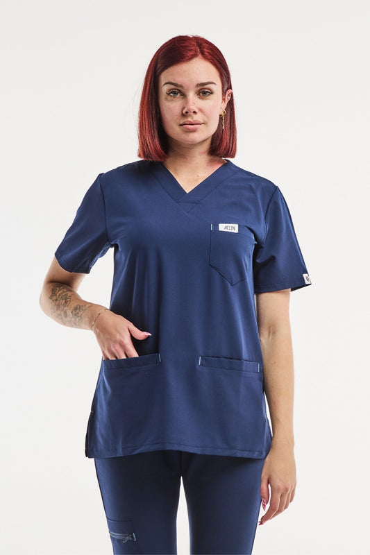 Slimfit – Medische tuniek – Blauw